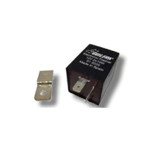 Intermittenza elettronica Guilera 12 V - 10Wx2+3,4W - c.c - 2 faston medi - c/supporto (tipo Denso) per APRILIA - CAGIVA - GILERA - HONDA - MALAGUTI - MOTO GUZZI - PIAGGIO - SUZUKI - YAMAHA/MBK