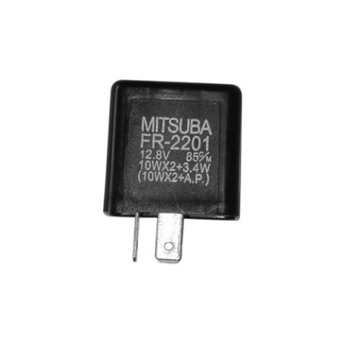 Intermittenza elettronica Mitsuba 12 V - 10Wx2+3,4W - c.c - 2 faston medi - c/supporto (MITSUBA FR-2201) per APRILIA - CAGIVA - GILERA - HONDA - MALAGUTI - MOTO GUZZI - PIAGGIO - SUZUKI - YAMAHA/MBK