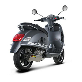 Terminale di scarico Akrapovic SPLIT-ON Titanio con Catalizzatore Omologato PIAGGIO VESPA GTV 250 (2006-2011) GTS 125 (2009-2011) GTS 250 (2005-2011) GTS 300 (2008-2011)