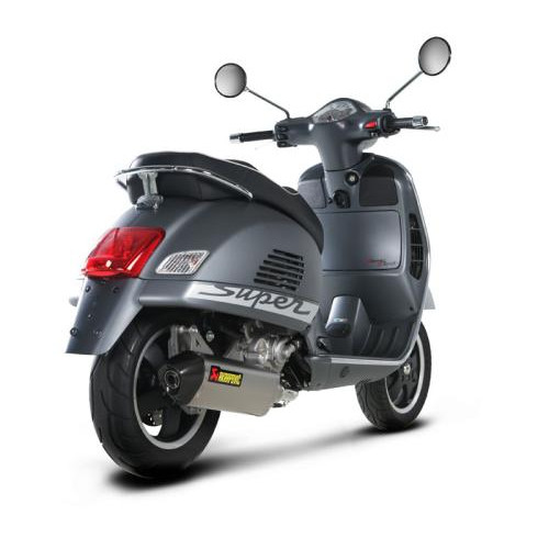 Terminale di scarico Akrapovic SPLIT-ON Titanio con Catalizzatore Omologato PIAGGIO VESPA GTV 250 (2006-2011) GTS 125 (2009-2011) GTS 250 (2005-2011) GTS 300 (2008-2011)