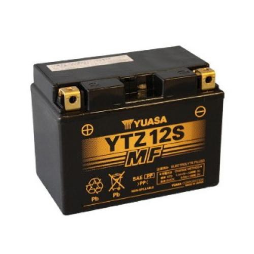 BATTERIA YUASA YTZ 12S (SIGILLATA ATTIVATA) 12V/11AH per BMW HP2 1200 - S RR 1000 / HONDA FORZA 250 - JAZZ 250 - SH 300 - SILVER WING 400 - VT 750 - VFR 800 / YAMAHA T-MAX 530