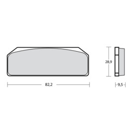 Pastiglie freno Singola mescola Z04 per Pinza Monoblocco BREMBO P4 34/38