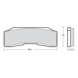 Pastiglie freno Singola mescola Z04 per Pinze Monoblocco EVO P30/34 XB0B180/81