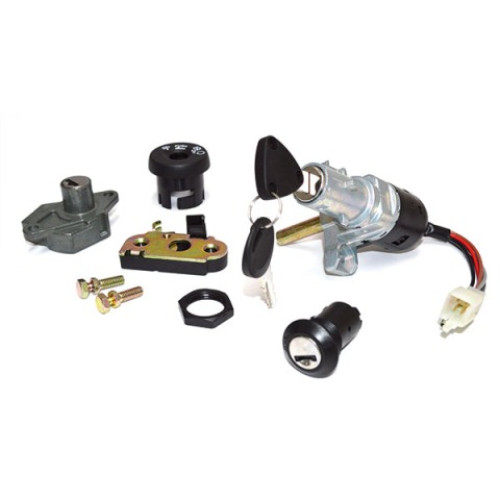 KIT SERRATURA 3 PZ. BLOCCASTERZO - SELLA - BAULETTO - S/LEVISMO SELLA - PER MALAGUTI 50 F15 FIREFOX