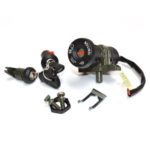 KIT SERRATURA 3 PZ. BLOCCASTERZO - BAULETTO - SPORTELLO BENZINA -  PER HONDA SH 125 / 150 (2001-2004)