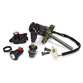 KIT SERRATURA 4 PZ. BLOCCASTERZO - SELLA - SPORTELLINO_BAULETTO PER APRILIA ATLANTIC 125 / 200