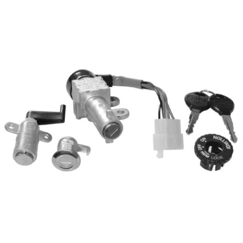 KIT SERRATURA 3 PZ. BLOCCASTERZO - SELLA - BAULETTO - PER KYMCO PEOPLE 50 / 125 / 150