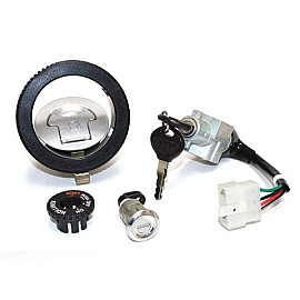 KIT SERRATURA 3 PZ. BLOCCASTERZO - SELLA - TAPPO SERBATOIO - PER KYMCO DINK 125 / 150 - DINK LX 125 /150