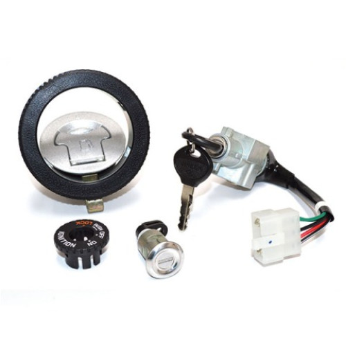 KIT SERRATURA 3 PZ. BLOCCASTERZO - SELLA - TAPPO SERBATOIO - PER KYMCO DINK 125 / 150 - DINK LX 125 /150
