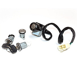 KIT SERRATURA 4 PZ. BLOCCASTERZO - SELLA - BAULETTO - BENZINA - PER HONDA SJ 50 BALI