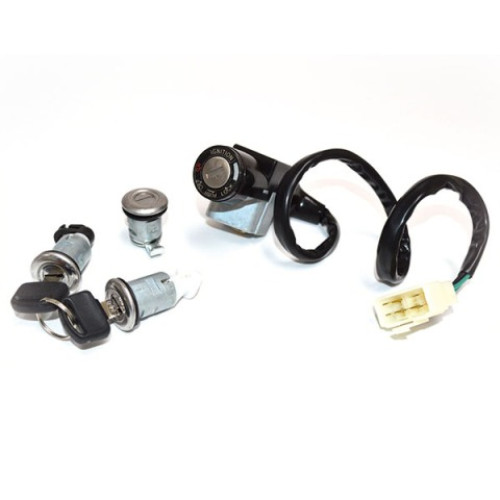 KIT SERRATURA 4 PZ. BLOCCASTERZO - SELLA - BAULETTO - BENZINA - PER HONDA SJ 50 BALI