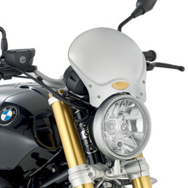 Cupolino Race Cafe universale in alluminio anodizzato grigio GIVI, 20,5 x 26,5 cm (H x L) per BMW R NINE T (2014-2015)