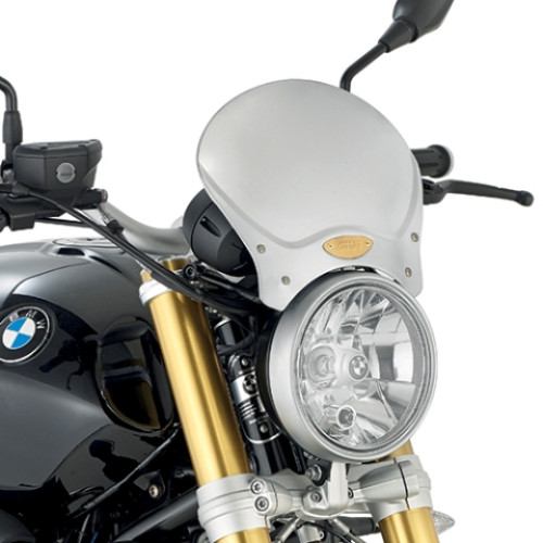 Cupolino Race Cafe universale in alluminio anodizzato grigio GIVI, 20,5 x 26,5 cm (H x L) per BMW R NINE T (2014-2015)