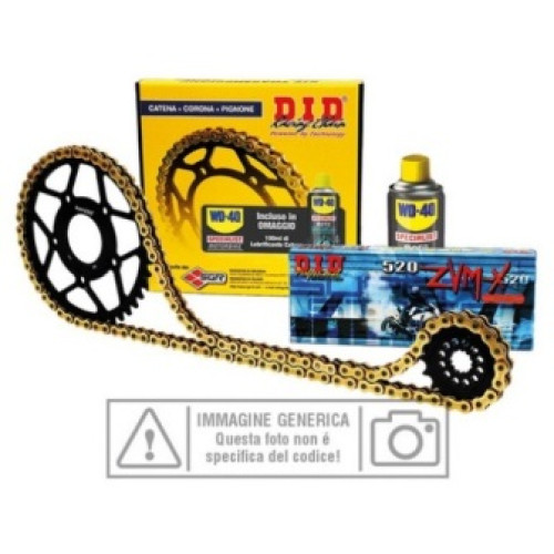 KIT TRASMISSIONE  Passo 520 Pignone 16, Corona 51 Denti, Catena DID520VX3 (G&B ) R 120 MAGLIE per TRIUMPH TRIDENT 660 (2021-2022) - TIGER SPORT 660 (2022)