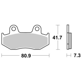 Pastiglie freno SBS Anteriore in Ceramica (1 coppia per 1 disco), HONDA SH 125-150 LED 100  NES @ 125