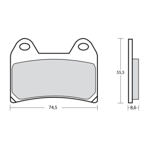 Pastiglie freno  mescola Z04 per Pinza BREMBO P4 30/34 (DUE PERNI) per APRILIA RSV 1000 - DORSODURO 1200 - DUCATI SUPERSPORT 1000 - MPNSTER 1000 - HUSQVARNA 530 SM - KTM 640 SUPERMOTO - MV AGUSTA BRUTALE 800 / 900