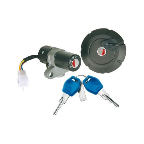 Kit serrature completo 1° equipaggiamento per YAMAHA DT X/R 50 (07-11), XT X/R 125 (07-09), XT X/R BRA 125 (07-09)