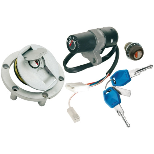 Kit serrature completo per APRILIA RS 50 (06-11) - DERBI GPR Nude 50 (04-06), GPR Nude & GPR Nude Tuning 50 (06-08), GPR Nude Sport 50 (06), GPR Racing 50 (04-06), GPR Replica & GPR R EU2 50 (06-08), GPR Replica 2T Malossi/Pesek 50 (07)