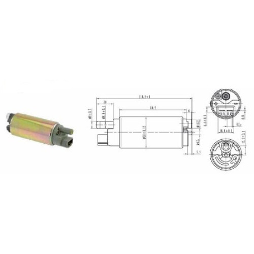 Pompa Benzina  per APRILIA SCARABEO LIGHT 400 (2006-2008) SCARABEO LIGHT 500 (2006-2008) / PIAGGIO BEVERLY 500 (2002-2006)  BEVERLY 400 EU3 (2006-2007) BEVERLY 500 EU3 (2006-2008)