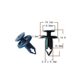 Rivetto in plastica Dimensione 5.5 x 7.5