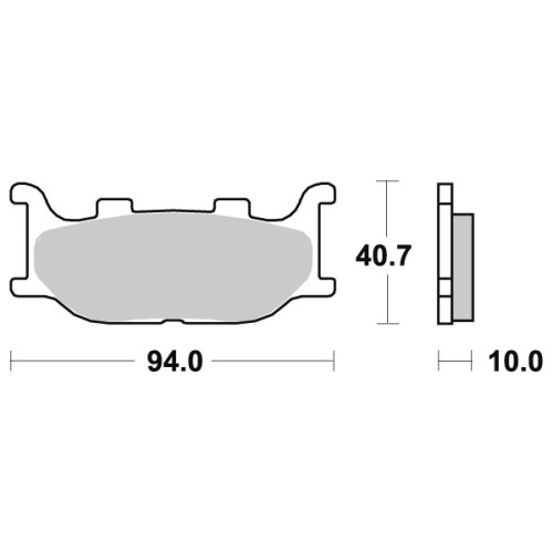 Pastiglie freno SBS Anteriore in Ceramica (1 coppia per 1 disco), YAMAHA MAJESTY 250 MAJESTY 400 T-MAX 500 (04-07) MBK SKYLINER 250-400