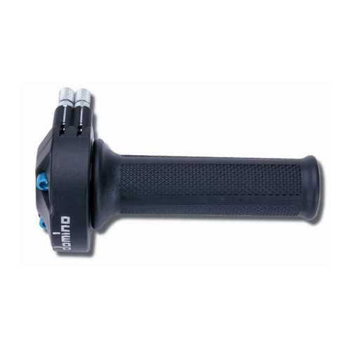Comando Gas DOMINO GP RACING Doppio Cavo - Bicilindrico con viteria in Ergal, corsa max mm 66 (mm 36/74°) - con regolatore filo gas