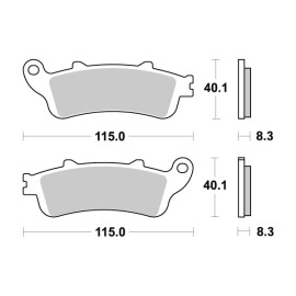 Pastiglie freno SBS Anteriore Sinterizzate (1 coppia per 1 disco), HONDA SILVERWING 400-600 FORZA 250 (00-04) JAZZ 250 Foresight 250