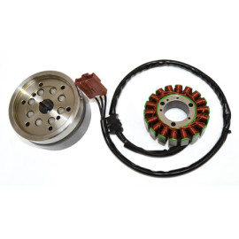 Volano completo Kokusan trifase 18 poli - 370W - diametro 117 - cono 23 MOTORE PIAGGIO MASTER 400/500 4T per MALAGUTI SPIDERMAX 500 GT (04/07) - PIAGGIO X9 500 BEVERLY 400 (06/08) X8 400 X-EVO 400 BEVERLY 500/EU3 (02/08)