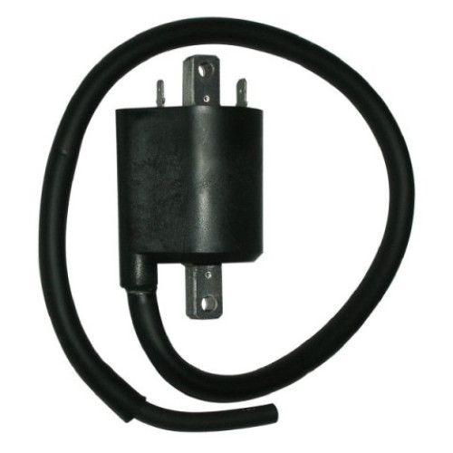 BOBINA ALTA TENSIONE GIAPPONESE F6T541 12V 4,2 Ohm - 2 FASTON INT.FORI 80 mm. - C/CAVO IN FUSIONE 50 cm. PER YAMAHA XVS 1100 DRAGSTAR