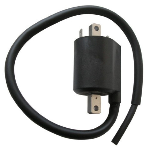 BOBINA ALTA TENSIONE GIAPPONESE F6T541 12V 4,2 Ohm - 2 FASTON INT.FORI 80 mm. - C/CAVO IN FUSIONE 50 cm. PER YAMAHA XVS 1100A CLASSIC