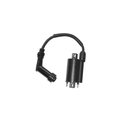 BOBINA ALTA TENSIONE 12V - 2,7 Ohm - C/CAVO 15 cm. E C/ATTACCO CANDELA - INT. FORI 80 mm. 2 FASTON - CDI - PER  KYMCO GRAN DINK 250