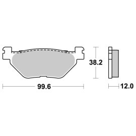 Pastiglia freno SBS Posteriore in Ceramica YAMAHA  T MAX 500 (2001-2003)