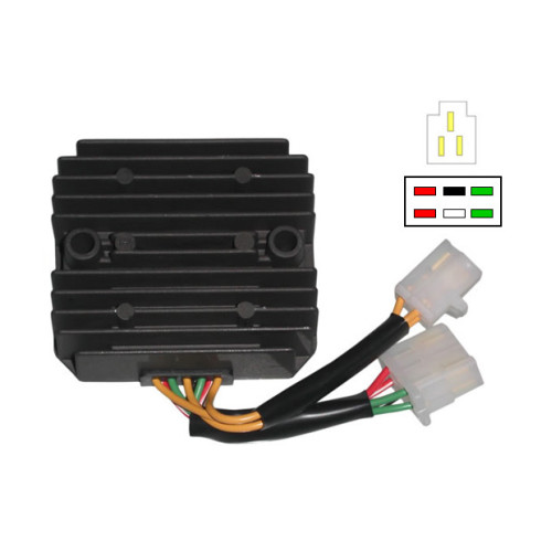 Regolatore di Tensione DZE 12V - Trifase C.C. - 8 cavi con Sensore - HONDA XL 600 V TRANSALP (1987/1990) - NX 650 DOMINATOR (1992/2002) - XLV 750 R (1983/1986)