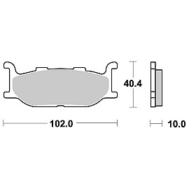 Pastiglie freno SBS Anteriore in Ceramica  (1 coppia per 1 disco), YAMAHA T-MAX 500 (2001-2003) MAJESTY 400 (2004)