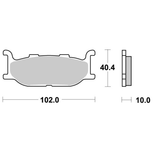 Pastiglie freno SBS Anteriore in Ceramica  (1 coppia per 1 disco), YAMAHA T-MAX 500 (2001-2003) MAJESTY 400 (2004)