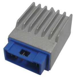 REGOLATORE DI TENSIONE 12V AC/DC - 5 FASTON C/INTERMITTENZA - MORSETTIERA BLU PER 50 DERBI-GILERA (>/03)