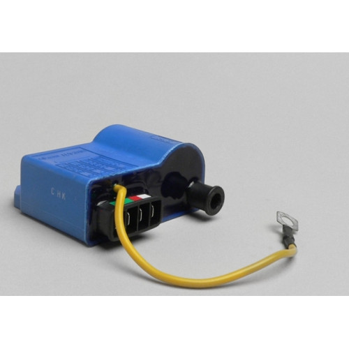 BOBINA CENTRALINA ELETTRONICA ADATTABILE CDI / TRASDUTTORE ELETTRONICO 4 FASTON - BLU per PIAGGIO VESPA PX/PK/ET3-APE