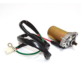 Motorino Avviamento 12V/0,25KW - 10 denti - rotazione Sinistra con Cavi per PEUGEOT LOOXOR 50 TDSI (02>) - ELYSTAR 50 TDSI (03>) - JET FORCE 50 (03>) - PRIMO EQUIPAGGIAMENTO -