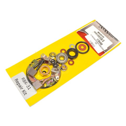 Kit revisione Motorino avviamento (O ring, paraoli, cuscinetti, spazzole, portaspazzole) per HONDA Motorini MITSUBA SM2 - 2 spazzole