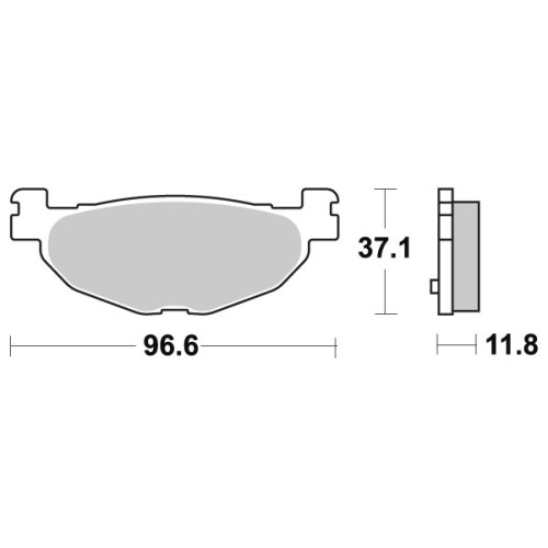 Pastiglia freno SBS Posteriore in Ceramica YAMAHA MAJESTY 400 (2004-2011) T MAX 500 (2004-2012)