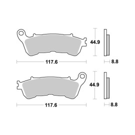 Pastiglie freno SBS Anteriore  (1 coppia per 1 disco), SUZUKI 125 BURGMAN (2007>) 125 / 150 SIXTEEN (2008>) 200 BURGMAN