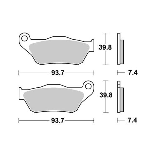 Pastiglie freno SBS Anteriore in Ceramica (1 coppia per 1 disco), YAMAHA X-MAX 125 (2006-) X-MAX  250 (05-09)