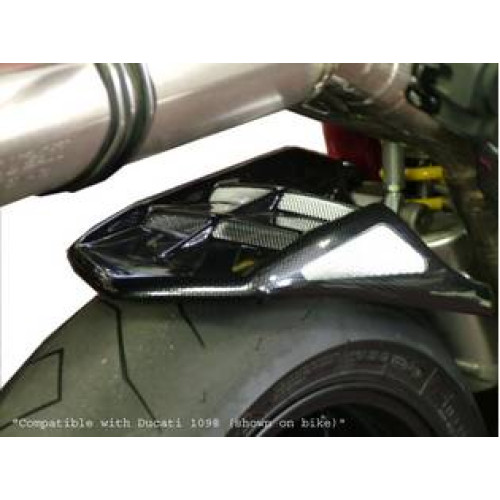 Parafango Posteriore in ABS Colore Nero Naturale Senza Paracatena per DUCATI 848 / EVO (2008>) - 1098 / S / R (2007/2009) - 1198 / S / R (2009/2010)