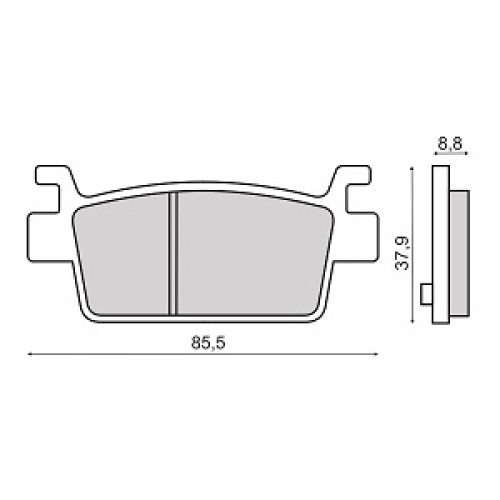 PASTIGLIE FRENO POSTERIORE CERAMICA per KYMCO AK 550 (2017-2022)