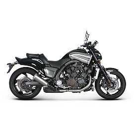 Coppia terminali di scarico Akrapovic SPLIT-ON fodera conico Titanio Omologati YAMAHA V MAX (2009-2015)