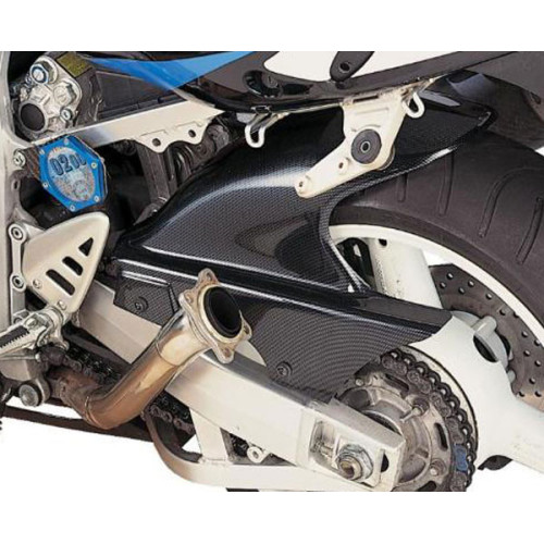 Parafango Posteriore in ABS Colore Nero Naturale con Paracatena per SUZUKI GSX-R 600 (1997/2000) - TL 1000 S (1997/2002)