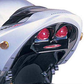 Pannello sottosella POWERBRONZE in ABS Colore Nero Lucido con Doppio Faro Posteriore Omologato - HONDA CB HORNET 600 / S (1998/2002)
