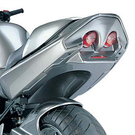 Pannello sottosella POWERBRONZE in ABS Colore Nero Lucido con Doppio Faro Posteriore Omologato - SUZUKI GSX 650 F (2008>) - GSF BANDIT 1250 N / S (2007>)