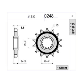 KIT TRASMISSIONE DID PIGNONE 18 CORONA 39 CATENA 50-ZVMX HONDA CB 1300 (2003-2009)