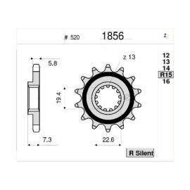 KIT TRASMISSIONE ORIGINALE DID - PIGNONE 16 - CORONA 37 - MAGLIE 102 - CATENA 520-VX2 - SUZUKI GN 400 TD, GN 400 LX (1980-1982)